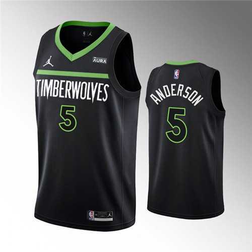 Men%27s Minnesota Timberwolves #5 Kyle Anderson Black Statement Edition Stitched Jersey Dzhi